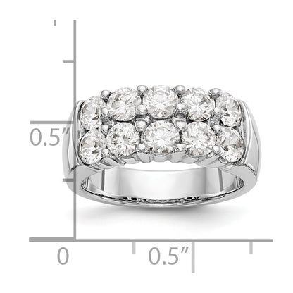 14K White Gold Diamond Band