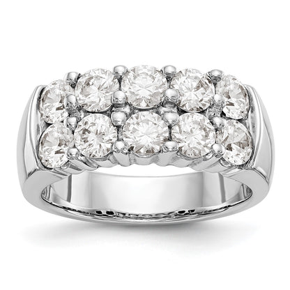 14K White Gold Diamond Band