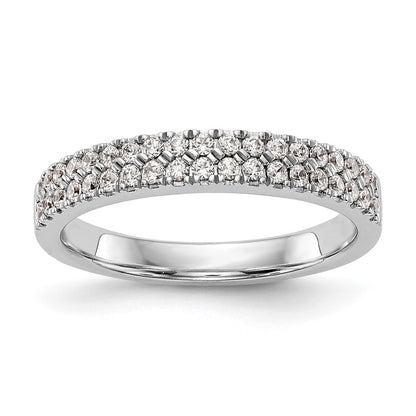 14k White Gold 3/8 Ct. Lab Grown Diamond VS/SI+ G+ Complete Double Row Band