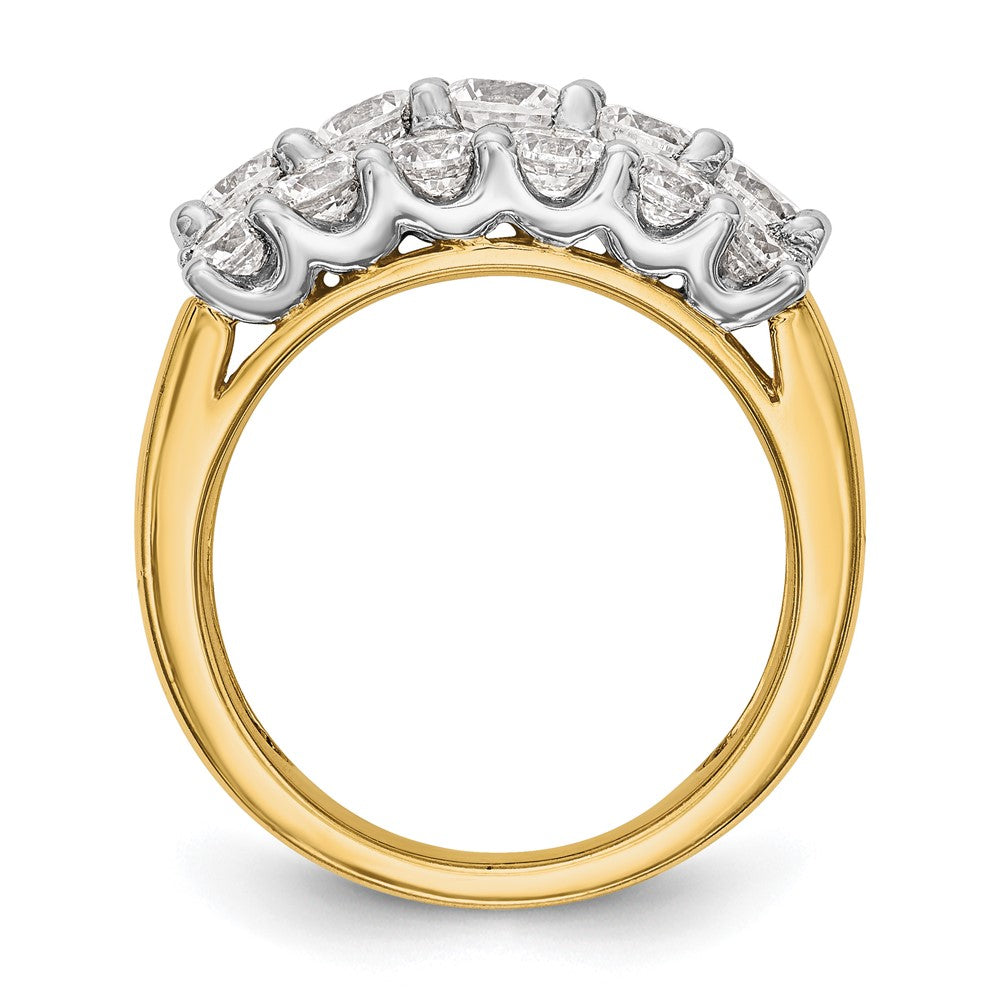 14K Two Tone Diamond Band