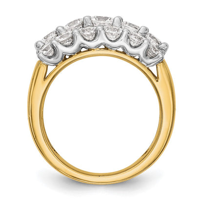14K Two Tone Diamond Band