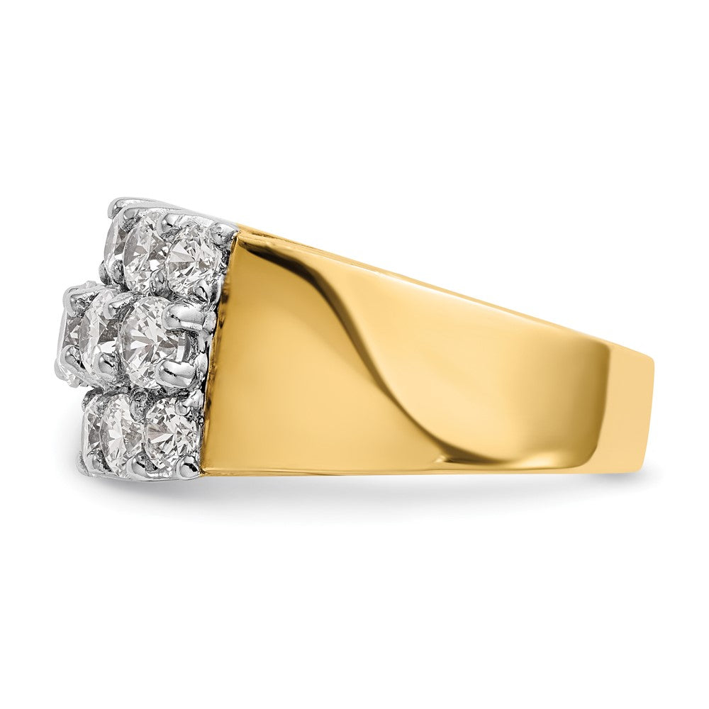 14K Two Tone Diamond Band