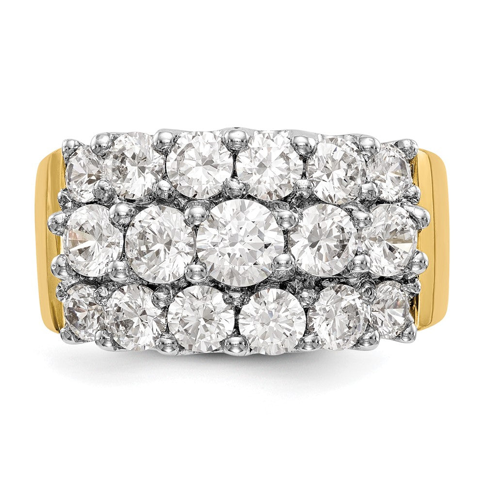 14K Two Tone Diamond Band