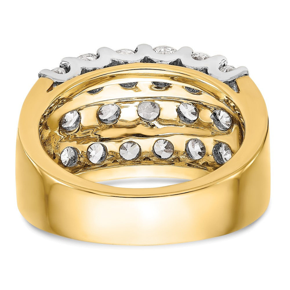 14K Two Tone Diamond Band