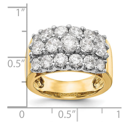 14K Two Tone Diamond Band