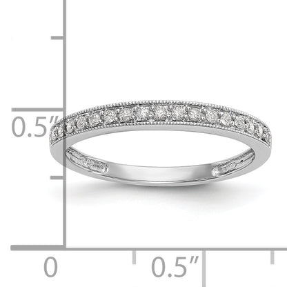 14k White Gold 1/6 Ct. Lab Grown Diamond VS/SI+ G+ Wedding Band Ring