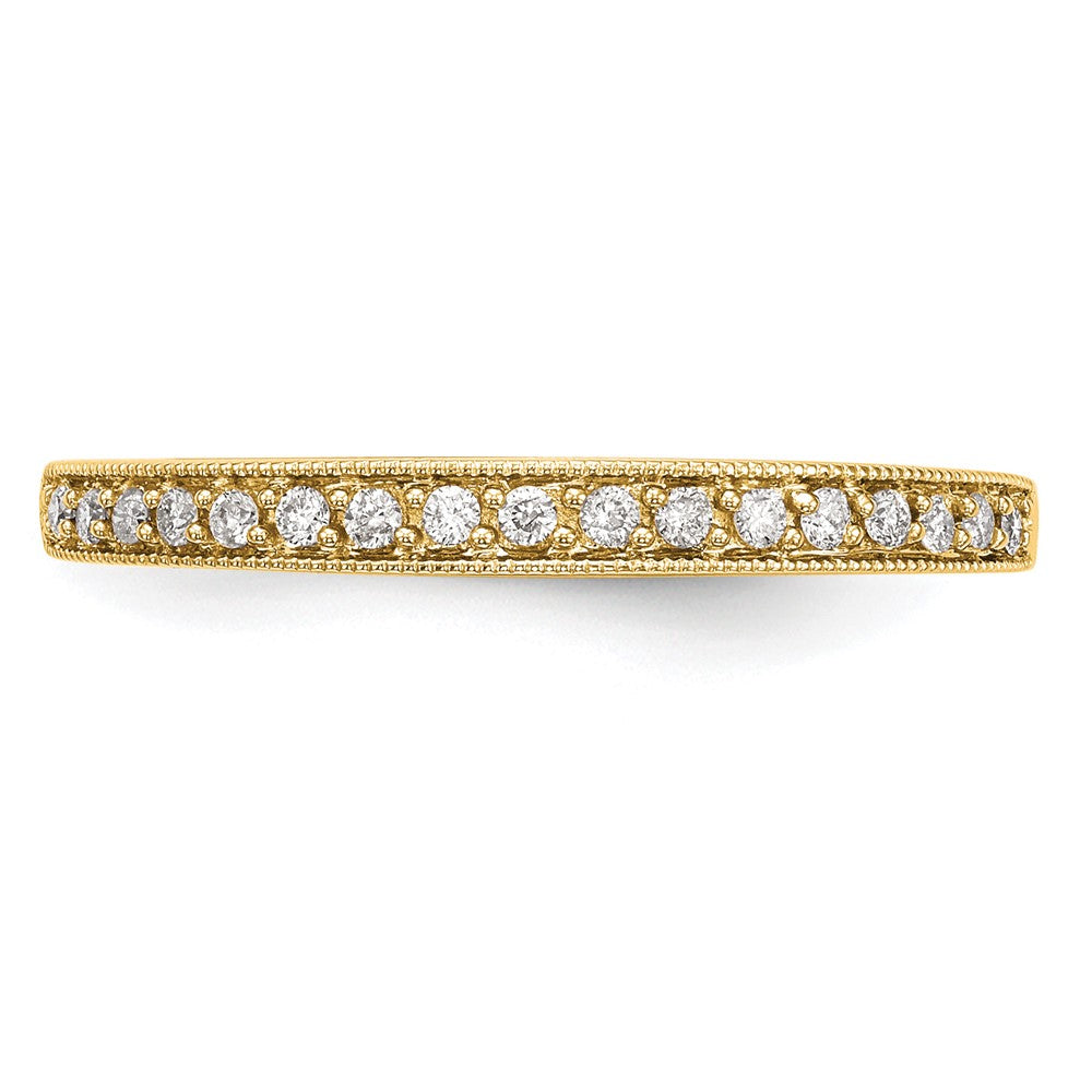 14K Yellow Gold 1/6 Carat Lab Grown Diamond Vs/Si+ G+ Complete Size 5 Wedding Band