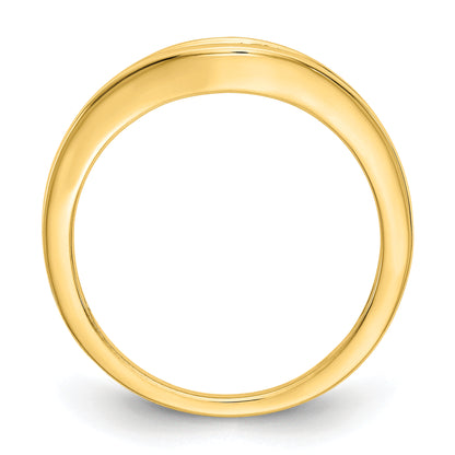 14K Yellow Gold Real Diamond Band