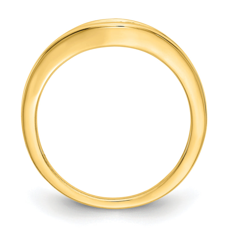 14K Yellow Gold Real Diamond Band