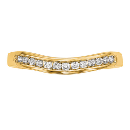 14K Yellow Gold Real Diamond Band