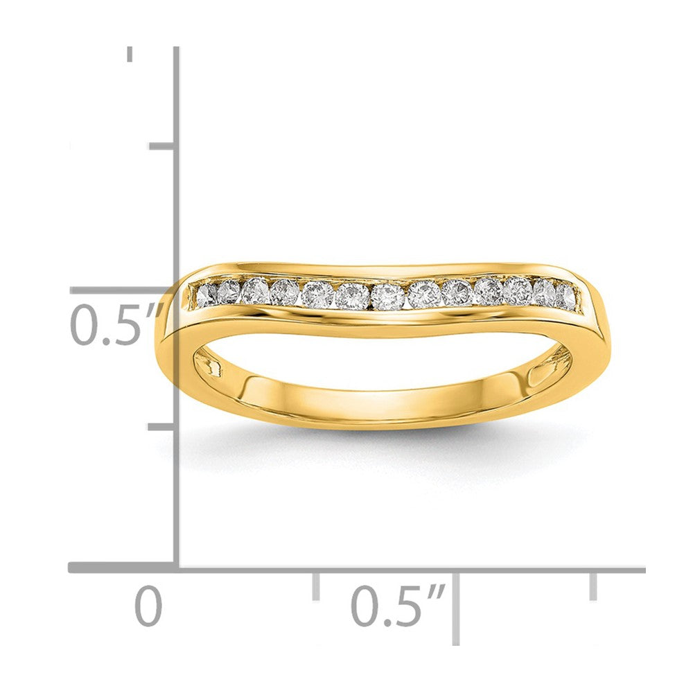 14k Yellow Gold 1/5 Ct. Lab Grown Diamond VS/SI+ G+ Fashion Band Ring