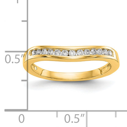 14K Yellow Gold Real Diamond Band