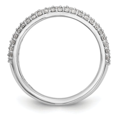 14k White Gold Real Diamond Band Ring