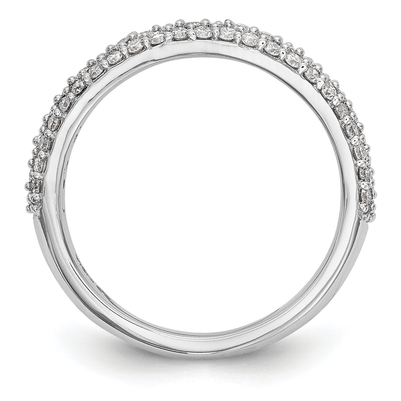14k White Gold Real Diamond Band Ring