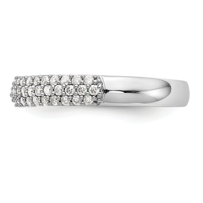 14k White Gold Real Diamond Band Ring