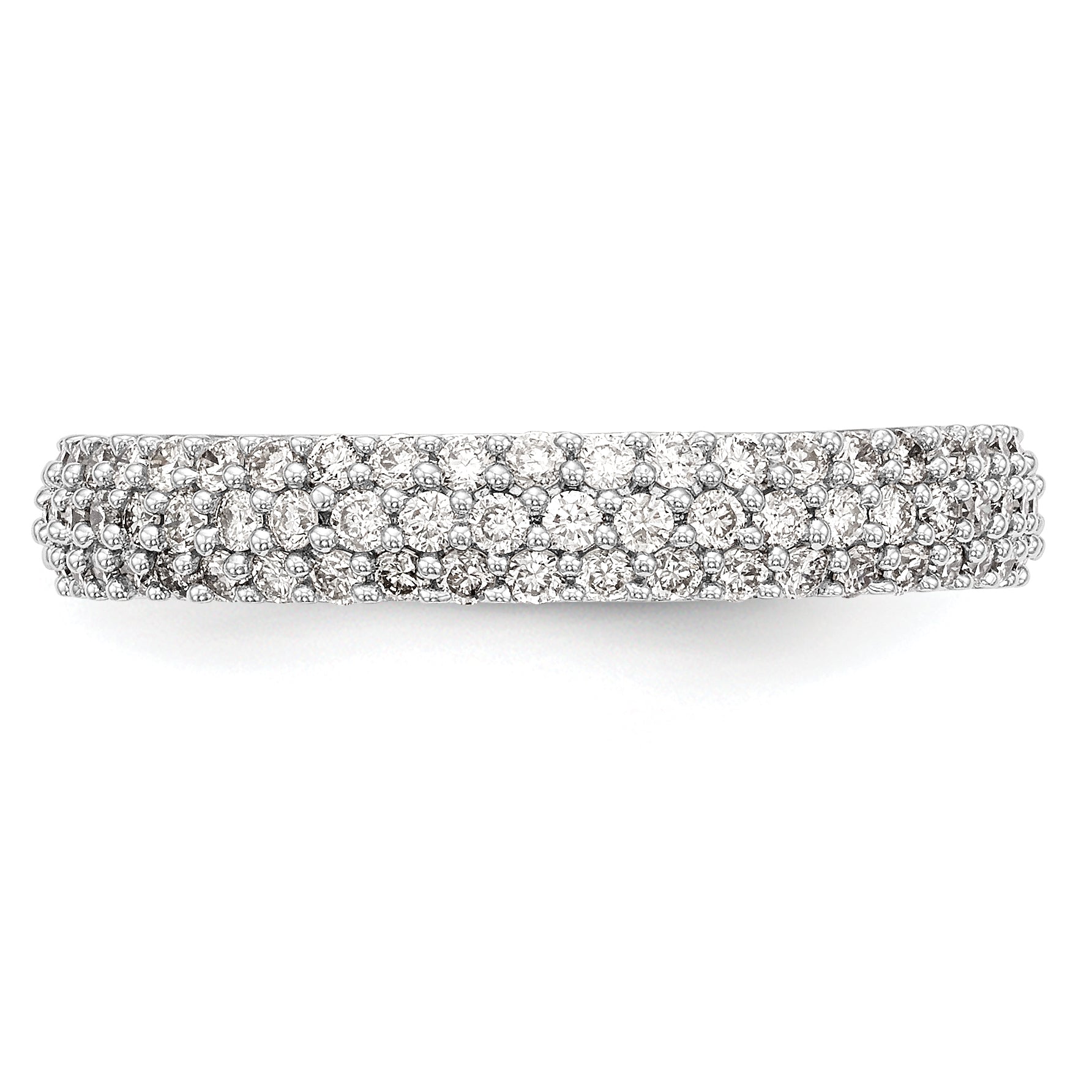 14k White Gold Real Diamond Band Ring