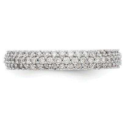 14k White Gold Real Diamond Band Ring