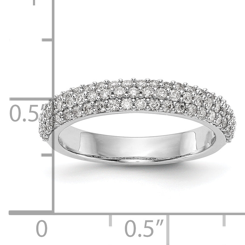 14k White Gold Real Diamond Band Ring