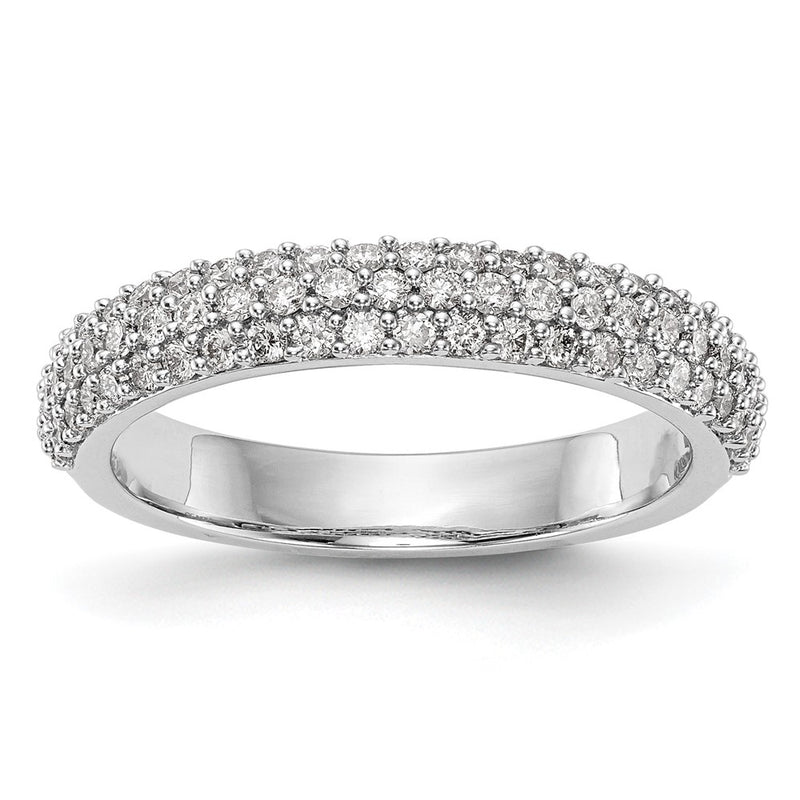 14k White Gold 1/2 Ct. Lab Grown Diamond VS/SI+ G+ Micro Pav Band Ring