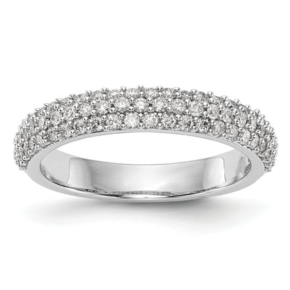 14k White Gold Real Diamond Band Ring