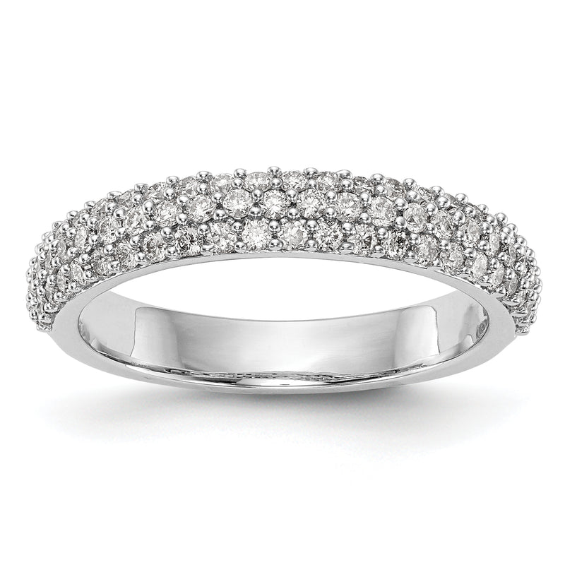 14k White Gold Real Diamond Band Ring