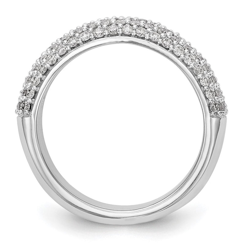 14K White Gold Real Diamond Band