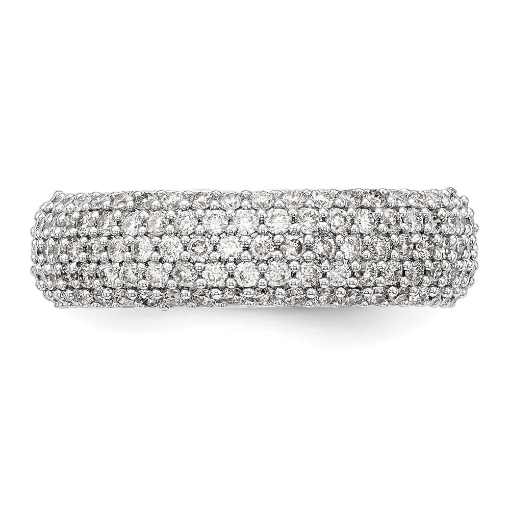14K White Gold Real Diamond Band