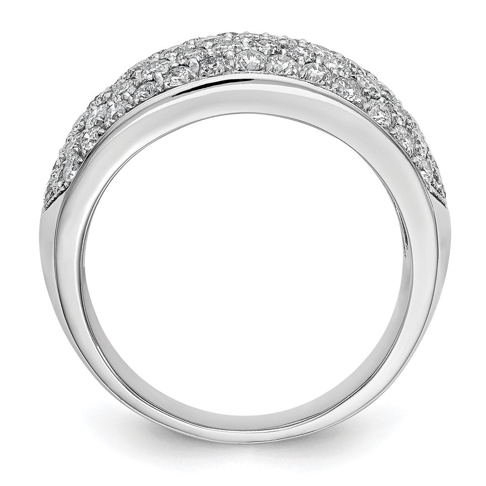 14k White Gold 1 5/8 Ct. Lab Grown Diamond VS/SI+ G+ Pav Fashion Band Ring