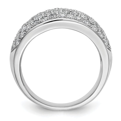 14k White Gold 1 5/8 Ct. Lab Grown Diamond VS/SI+ G+ Pav Fashion Band Ring