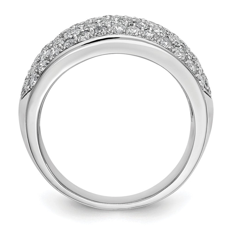 14k White Gold 1 5/8 Ct. Lab Grown Diamond VS/SI+ G+ Pav Fashion Band Ring