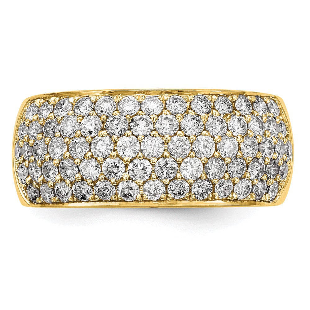 True Origin 14K Yellow Gold 1 5/8 carat Lab Grown Diamond VS+ F+ Complete Wedding Band Ring