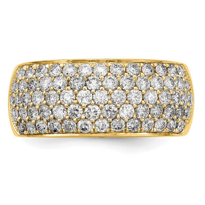 True Origin 14K Yellow Gold 1 5/8 carat Lab Grown Diamond VS+ F+ Complete Wedding Band Ring