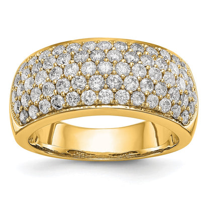 True Origin 14K Yellow Gold 1 5/8 carat Lab Grown Diamond VS+ F+ Complete Wedding Band Ring