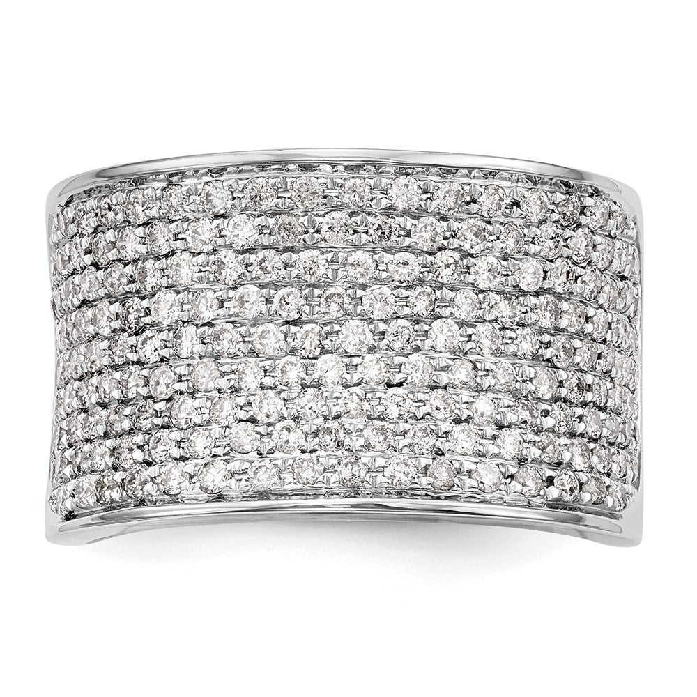 14K White Gold Micro Pave 1 Carat Complete Diamond Band