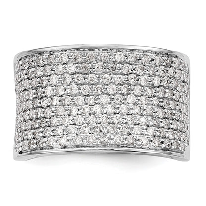 14K White Gold Micro Pave 1 Carat Complete Diamond Band