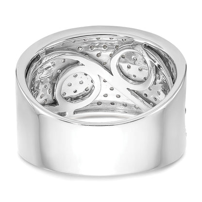14K White Gold Micro Pave 1 Carat Complete Diamond Band