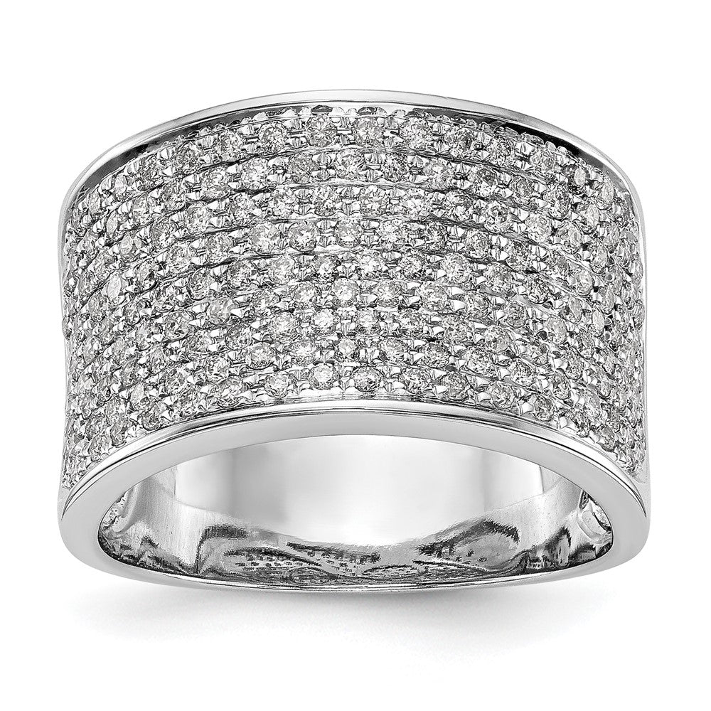 14K White Gold Micro Pave 1 Carat Complete Diamond Band
