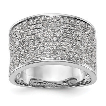 14K White Gold Micro Pave 1 Carat Complete Diamond Band
