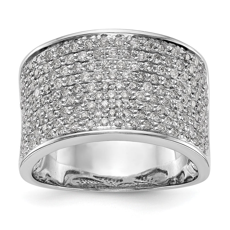 14K White Gold Micro Pave 1 Carat Complete Diamond Band