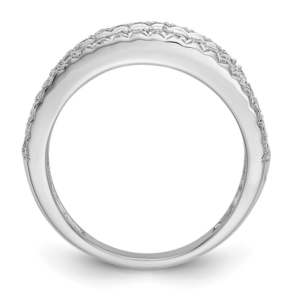 14k White Gold 1 1/2 Ct. Lab Grown Diamond VS/SI+ G+ Fashion Band Ring