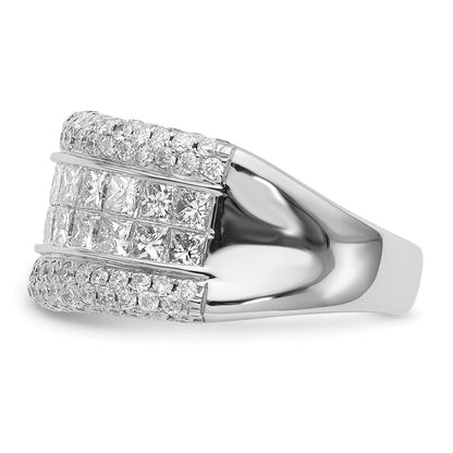 14k White Gold Real Diamond Ring