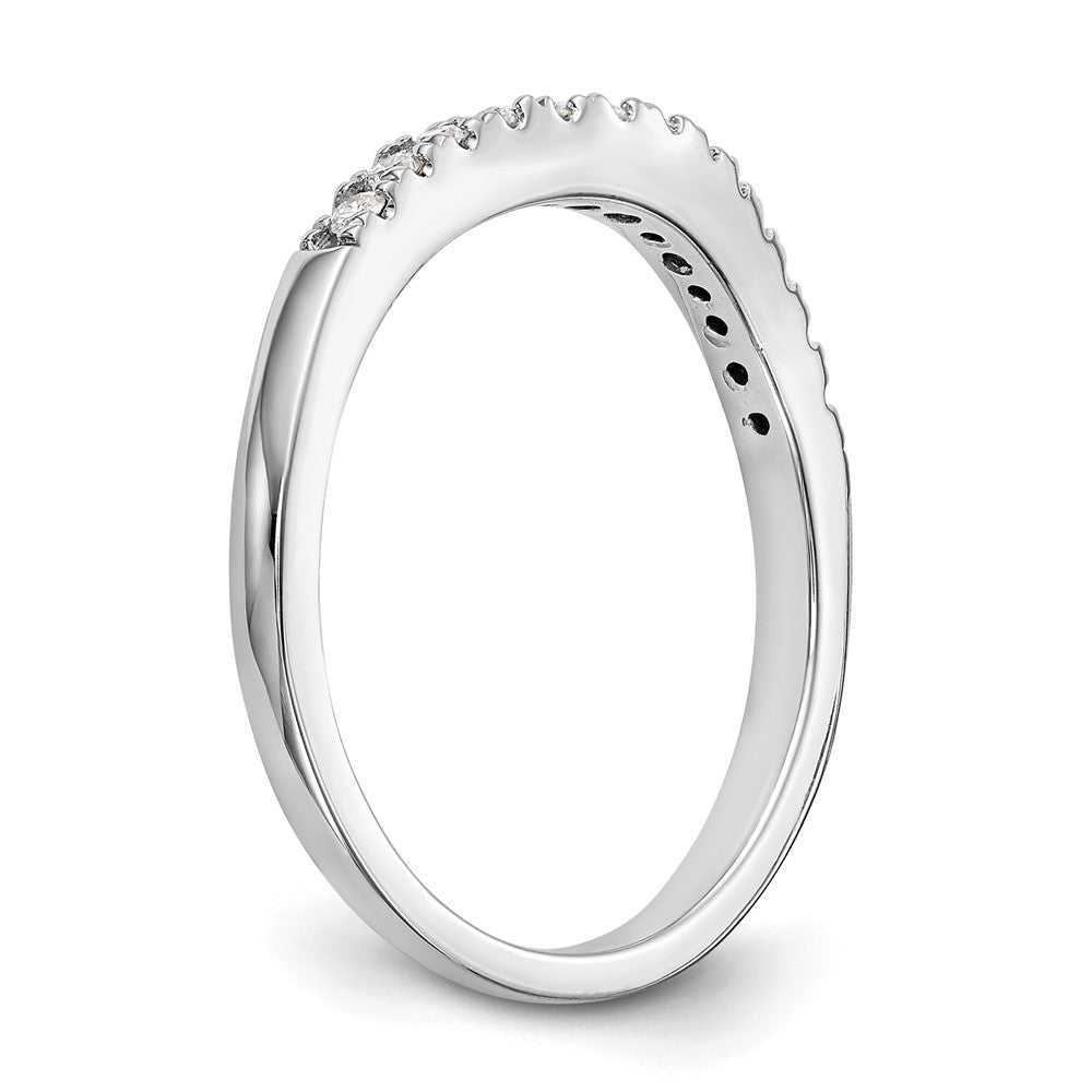 True Origin 14K White Gold 3/8 carat Lab Grown Diamond VS+ F+ Set of Two Complete Wedding Band Rings