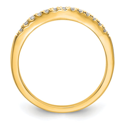 14k Yellow Gold 1/3 Ct. Lab Grown Diamond VS/SI+ G+ Set of Two Curved Wedding Band Rings