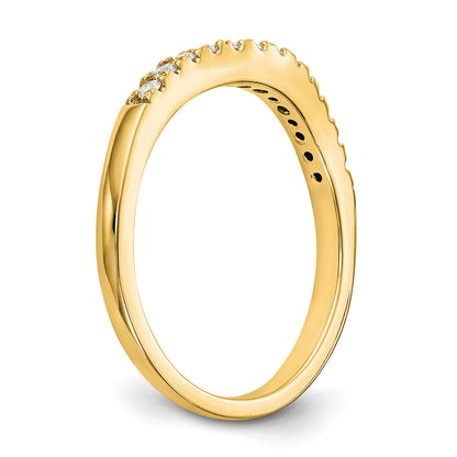 14k Yellow Gold 1/3 Ct. Lab Grown Diamond VS/SI+ G+ Set of Two Curved Wedding Band Rings
