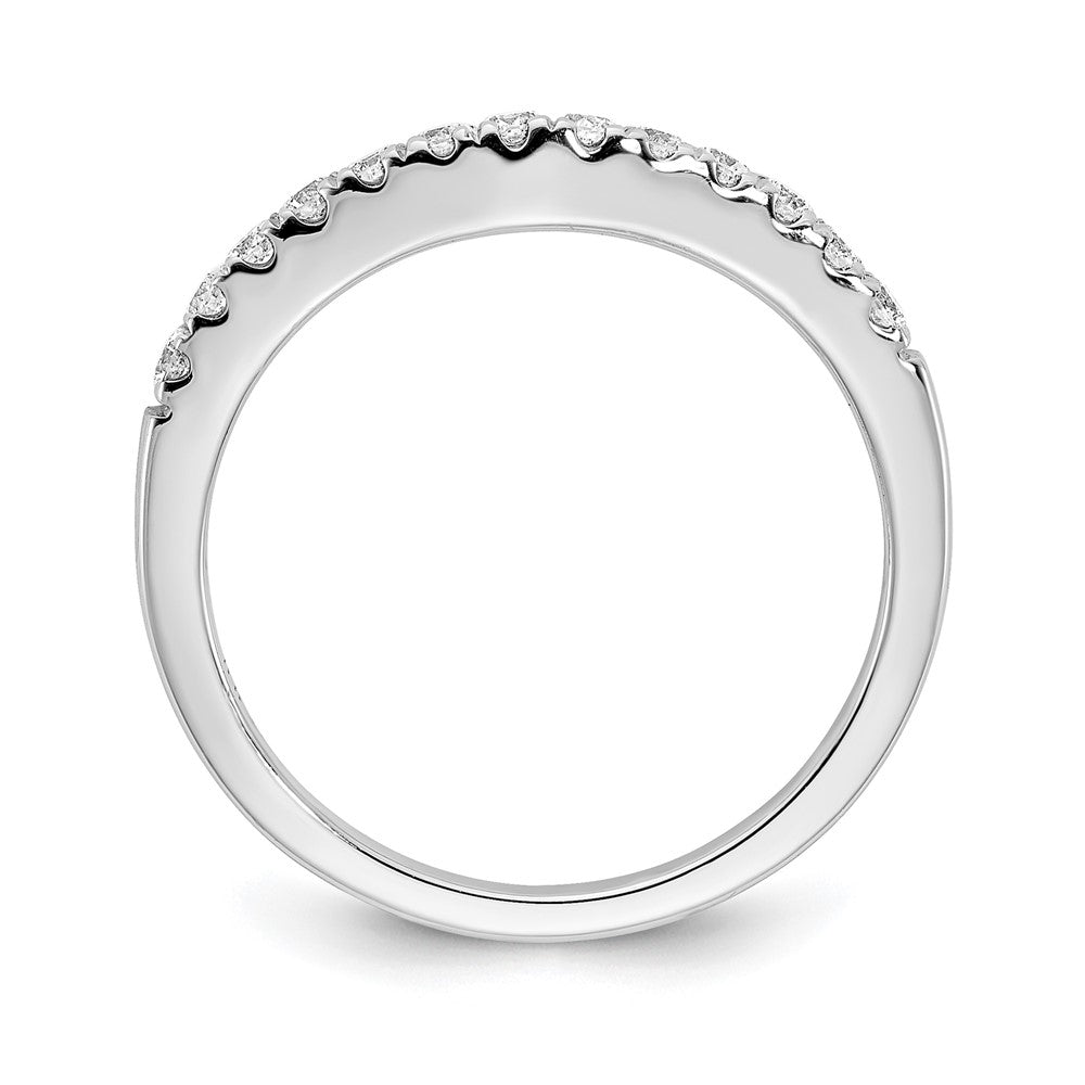 True Origin 14K White Gold 5/8 carat Lab Grown Diamond VS+ F+ Set of Two Complete Wedding Band Rings