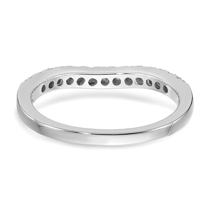 14k White Gold 5/8 Ct. Lab Grown Diamond VS/SI+ G+ Complete Set of Two Curved Wedding Bands
