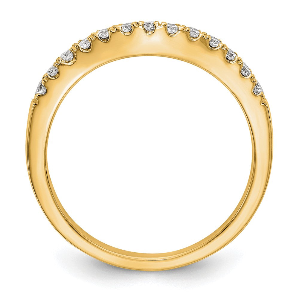 14k Yellow Gold Lab Grown Diamond VS/SI+ G+ Set of 2 Band Rings