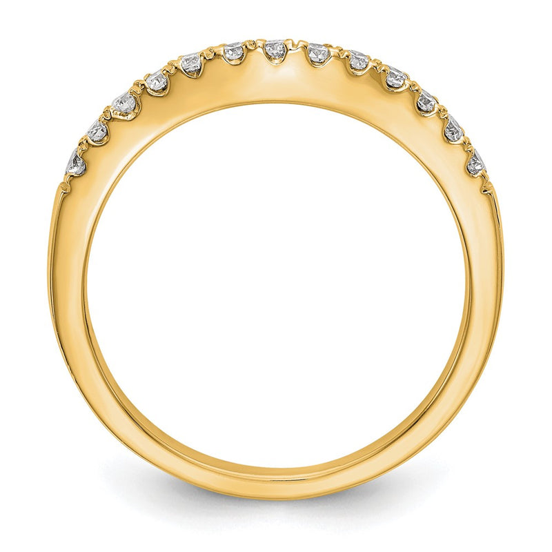 14k Yellow Gold Lab Grown Diamond VS/SI+ G+ Set of 2 Band Rings