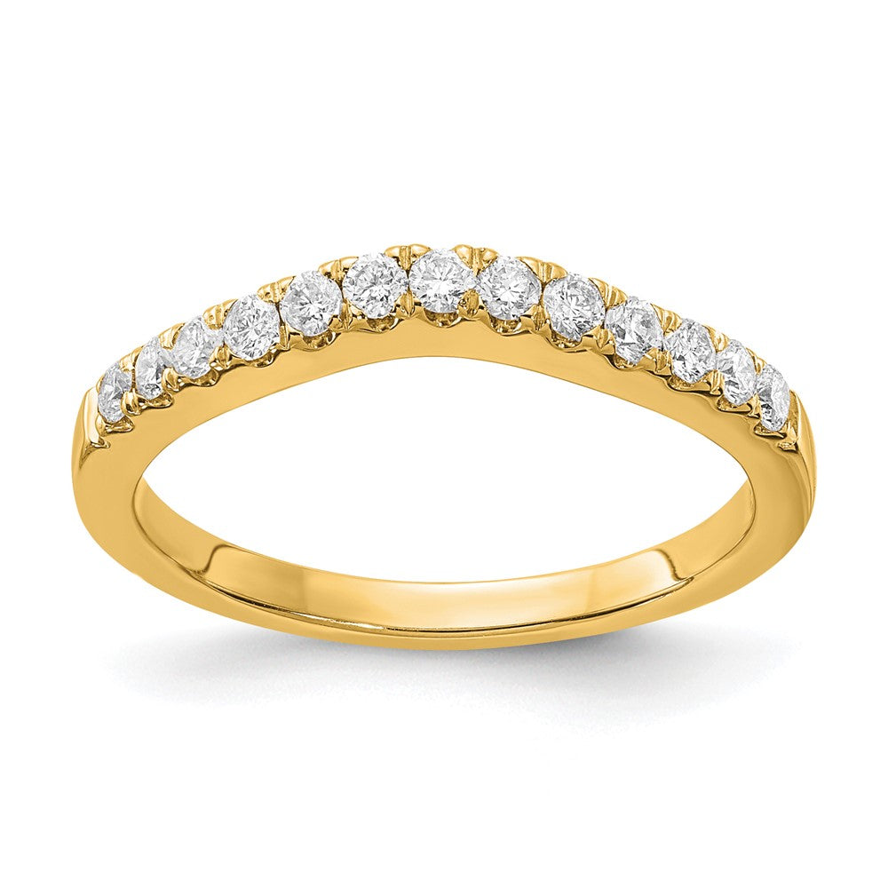 14k Yellow Gold Lab Grown Diamond VS/SI+ G+ Set of 2 Band Rings