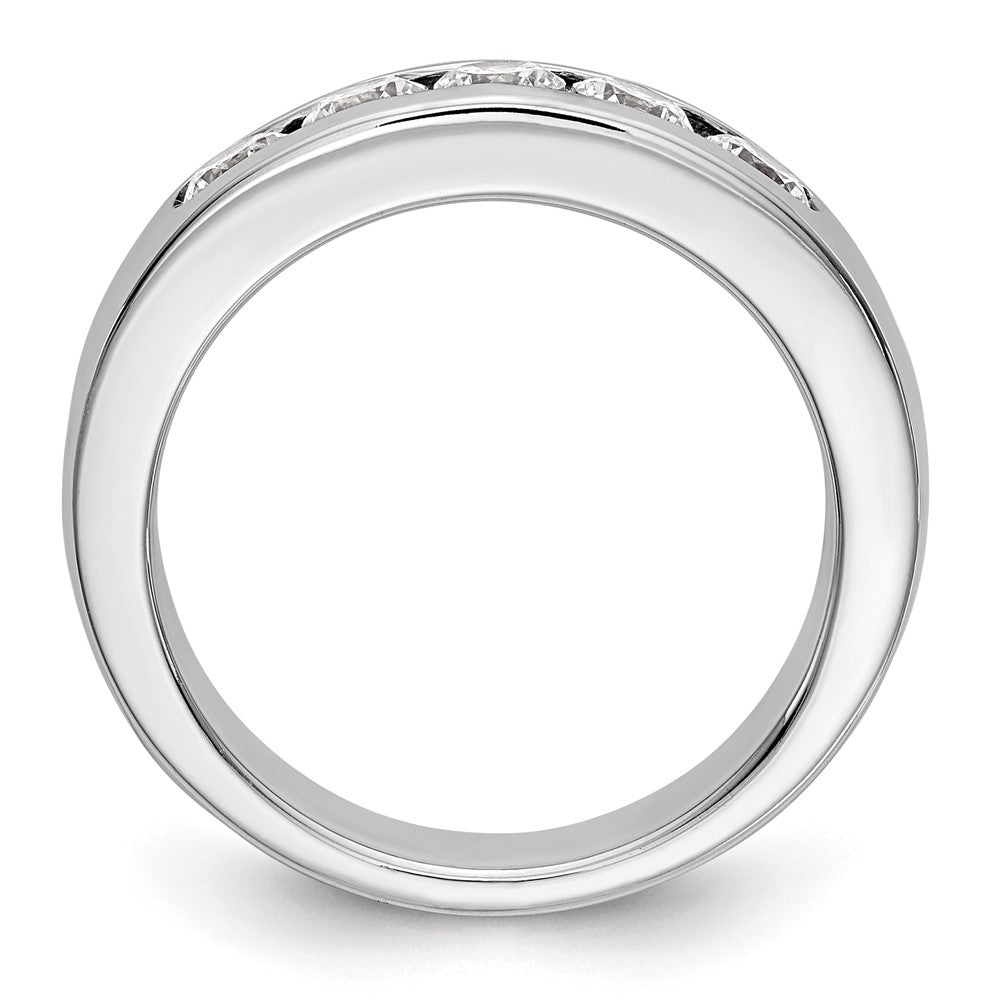 14k White Gold 5-Stone 3/4 carat Round Diamond Complete Channel Band